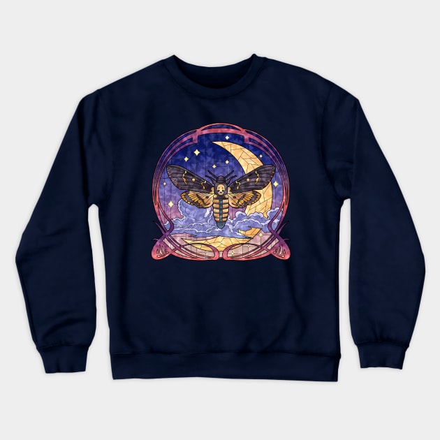 Midnight Moth Crewneck Sweatshirt by VixPeculiar